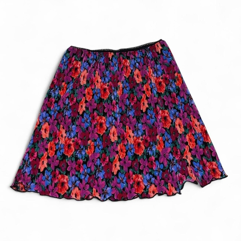 Wild Fable Vibrant Multicolored Floral Mini Skirt